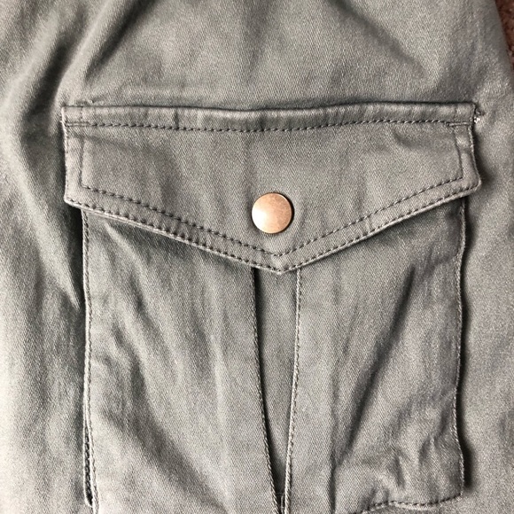 Market & Spruce Stitch Fix Olive Cargo Utility Sherpa Lined Jacket Coat Sz S - Picture 6 of 8